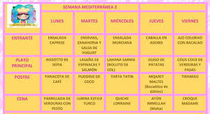 menu semanal dieta